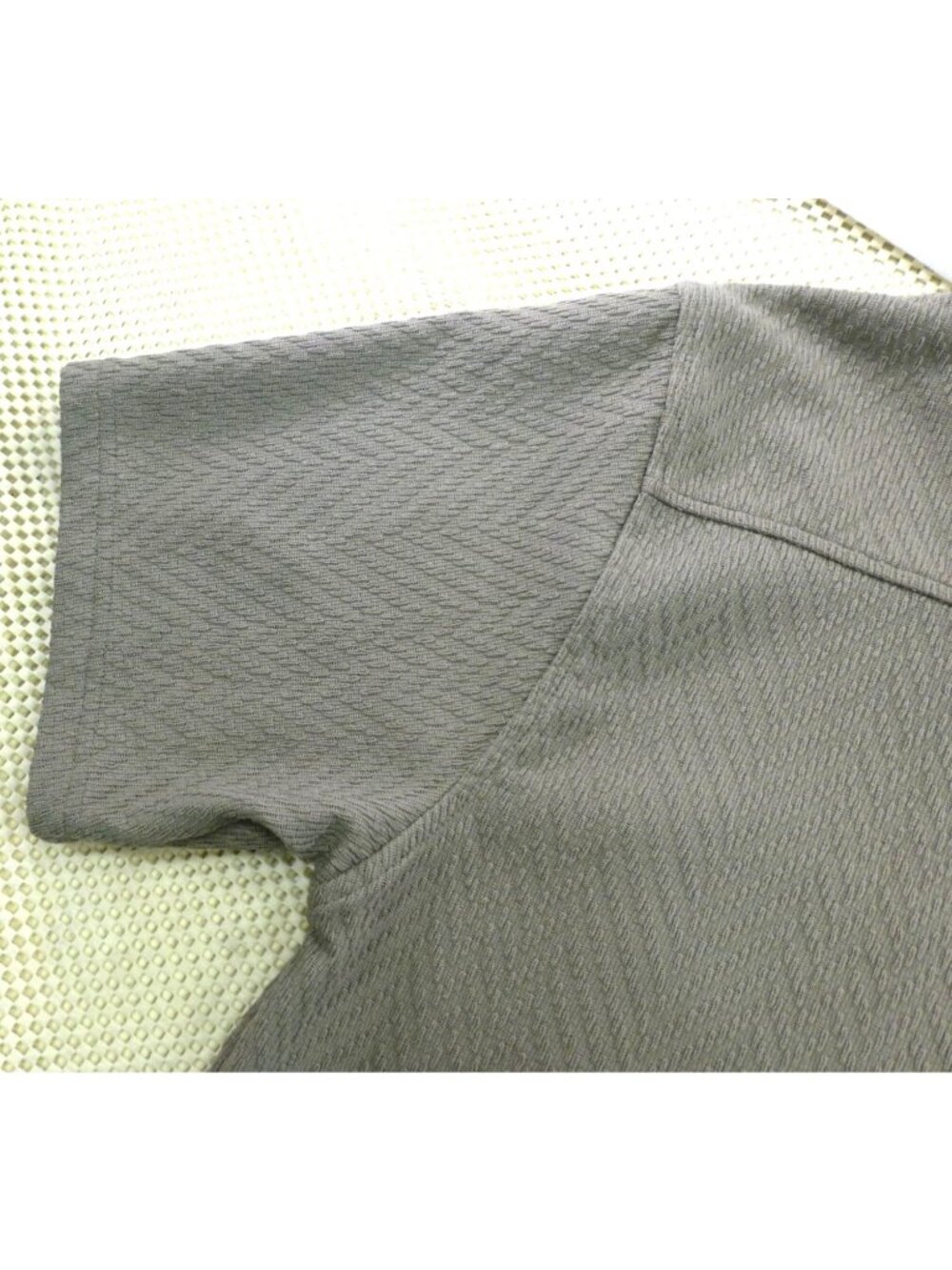 Original Deluxe Supply Mens Button-Up Shirt L Khaki Chevron Texture Lightweight - Picture 10 of 10